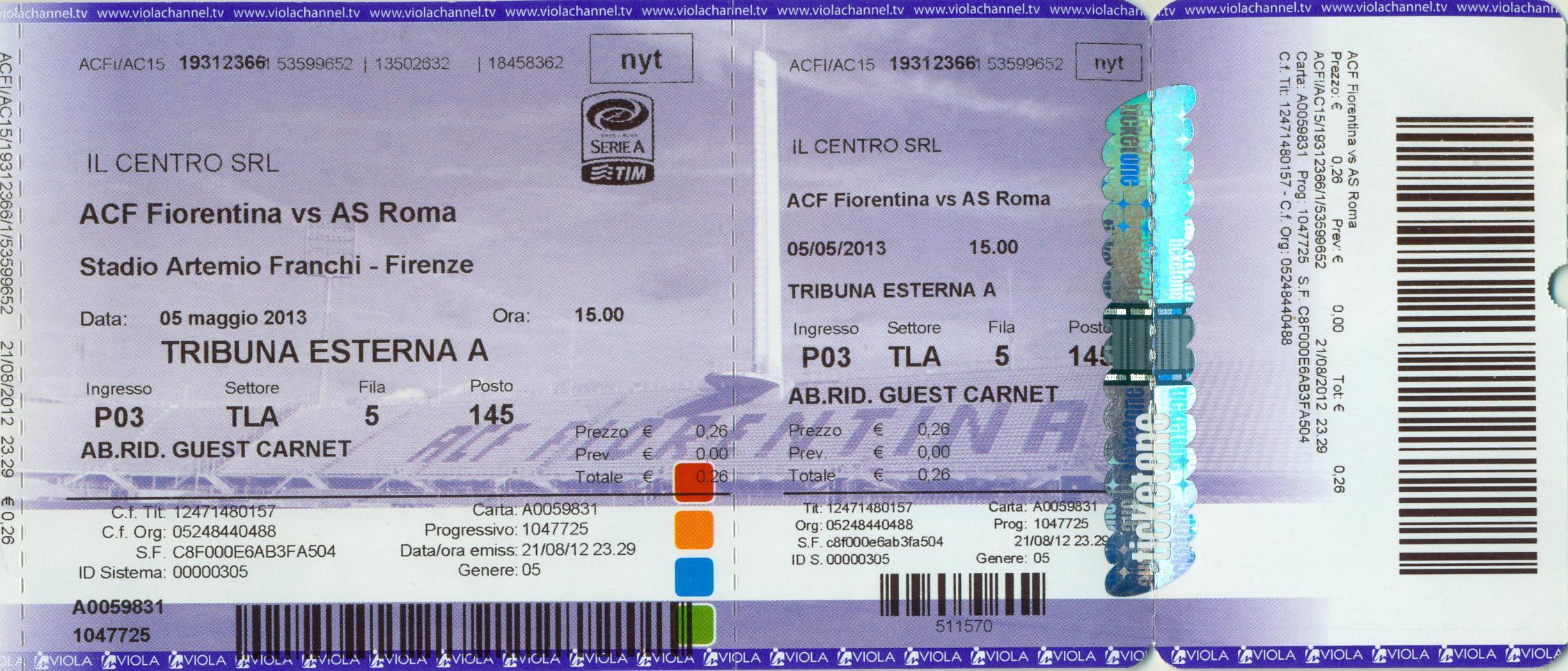 biglietti 2012 13