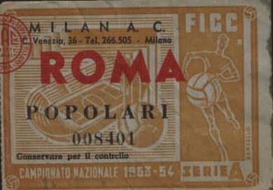 Milan/Roma
                            1953/54
