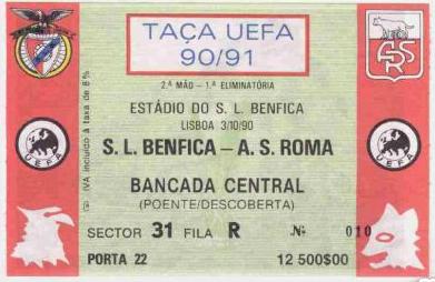 Biglietto
                      Benfica/Roma 1990/91