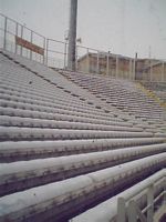 Neve sugli amati scalini di cemento