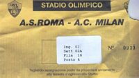 Biglietto accredito C.O.N.I. Roma/Milan Coppa
                  Italia 2003/04