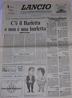 Giornale
                  Lancio del 23-24 aprile 1988, prima di Lazie/Barletta,
                  campionato serie B