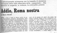 Addio, Roma nostra (a)