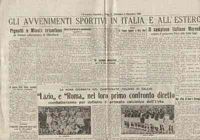 L'annuncio del
                  primo derby (tratta da Laziowiki.org)