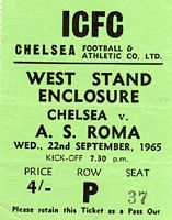 1965/66 Chelsea/Roma biglietto