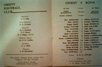 Programma Leyton
                  Orient/Roma 1969/70, interno del booklet