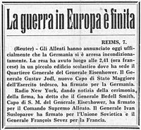 8
                  maggio 1945 - Notizia inserita per dare una
                  inquadratura storica degli eventi bellici.