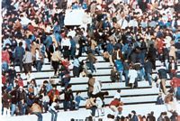 Scontri nel piccolo settore della Curva Nord ove erano gli juventini