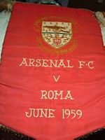 Gagliardetto
                  amichevole Arsenal/Roma del giugno 1959