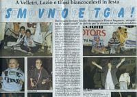 Giornale di
                  Velletri che celebra lo scudetto: Aldo Donati è
                  divenuto Aldo Onorati
