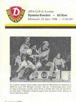 Programma Dinamo Dresda/Roma 1988/89