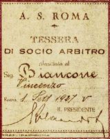 Tessera 1927/28 di Biancone