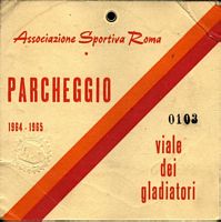 Tessera
                  parcheggio 1964/65