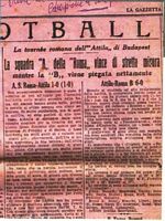 1927:
                  La Gazzetta dello Sport su Roma/Attila Budapest