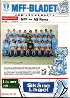 Programma partita
                  amichevole Malmo/Roma del 1985