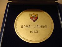 Medaglia del 1963
                  sezione nuoto e pallanuoto (Il Jadran  una delle pi
                  forti squadre jugolsvae, di Spalato)