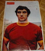 Poster
                  autografato di Curcio del 1974/75 uscito su
                  Giallorossi