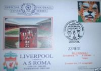 Cartolina commemorativa Liverpool/Roma 0-1,
                  2000/01