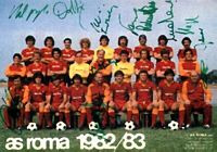 Cartolina autografata 1982/83